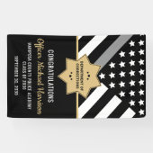 Correcties Officer Graduation Party Silver Line Spandoek (Horizontaal)