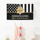 Correcties Officer Graduation Party Silver Line Spandoek (Insitu)