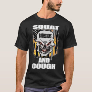 Correcties Officer Squat en Hoest USA Vlag T-shirt