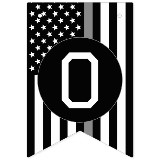 Correcties Officer Thin Silver Line Promotie Vlaggetjes (Tweede vlag)