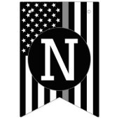 Correcties Officer Thin Silver Line Promotie Vlaggetjes (Derde vlag)