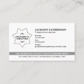 Correcties Officer Wetshandhaving Logo Badge Visitekaartje (Voorkant)