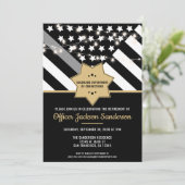 Correcties Officer Zilveren Lijn Pensioen Partij Kaart (Staand voorkant)