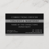 Correcties Officier Dunne Zilveren Lijn Visitekaartje (Voorkant)