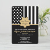 Correcties Officier Pensioen Partij Zilveren Lijn Kaart (Staand voorkant)