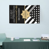 Correcties Officier Pensioen Partij Zilveren Lijn Spandoek (Beurs)