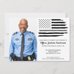 Correcties Officier Pensioen Party Foto Kaart