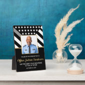 Correcties Officier Pensioen Zilveren Lijn Foto Fotoplaat (Zijkant)