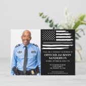 Correcties Officier Pensioen Zilveren Lijn Foto Kaart (Staand voorkant)