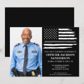 Correcties Officier Pensioen Zilveren Lijn Foto Kaart (Voorkant / Achterkant)