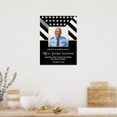 Correcties Officier Pensioen Zilveren Lijn Foto Poster (Keuken)