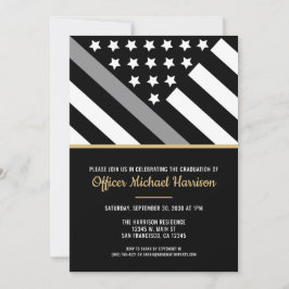 Correcties Officier Vlag Graduation Party Kaart