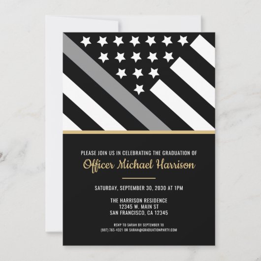 Correcties Officier Vlag Graduation Party Kaart (Voorkant)