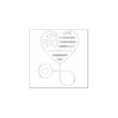 Correcties Zonneurse Thin Grey Line Heart US Flag Rubberstempel (Afrduk)