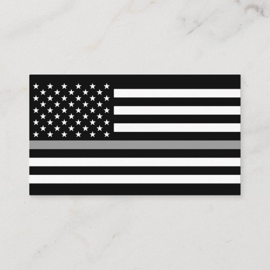 Correctieve officier Aangepaste Logo Thin Grey Lin Visitekaartje (Achterkant)