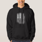 Correctieve officier Amerikaanse vlag Thin Silver  Hoodie (Voorkant)