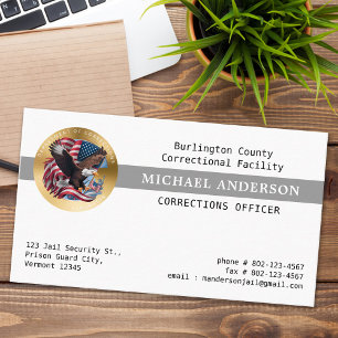 Correctional Department Parole Officer Prison Logo Visitekaartje