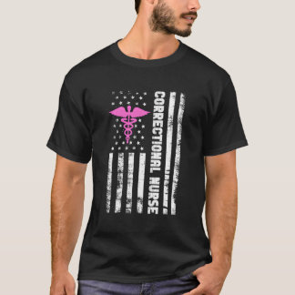 Correctional Nurse - Amerikaanse vlag gevangenis v T-shirt