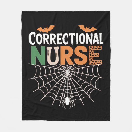 Correctional Nurse Halloween Pumpkin Classic T-Shi Fleece Deken (Voorkant)