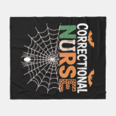 Correctional Nurse Halloween Pumpkin Classic T-Shi Fleece Deken (Voorkant (Horizontaal))