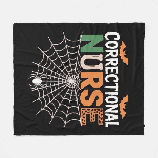 Correctional Nurse Halloween Pumpkin Classic T-Shi Fleece Deken (Voorkant (Horizontaal))