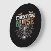 Correctional Nurse Halloween Pumpkin Classic T-Shi Grote Klok (Hoek)