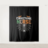 Correctional Nurse Halloween Pumpkin Classic T-Shi Wandkleed (Voorkant)