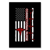 Correctional Nurse USA Flag Nursing RN Kaart (Voorkant)