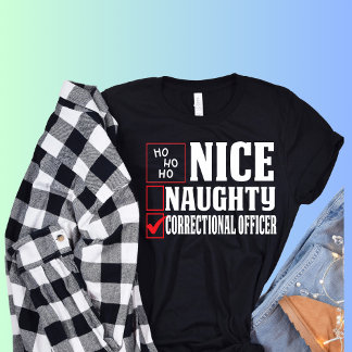 Correctional Officer Christmas Ondeugend Nice T-shirt