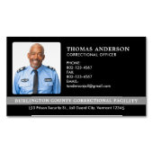 Correctional Officer Custom Foto Gevangenis Veilig Magnetisch Visitekaartje (Voorkant)