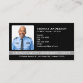 Correctional Officer Custom Foto Gevangenis Veilig Visitekaartje (Voorkant)