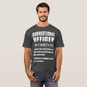 Correctional Officer Definition lost problemen op T-shirt (Voorkant volledig)