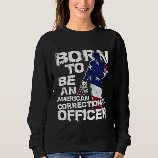 Correctional Officer Distressed American USA Flag Trui (Voorkant)