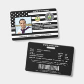 Correctional Officer Foto Logo Bedrijf Jailor ID Badge (Front & Back)