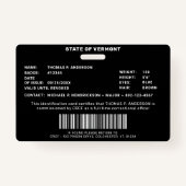 Correctional Officer Foto Logo Bedrijf Jailor ID Badge (Achterkant)