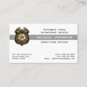 Correctional Officer Jail Security aangepaste QR-c Visitekaartje (Voorkant)