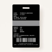 Correctional Officer Professional Logo Foto ID Badge (Achterkant)