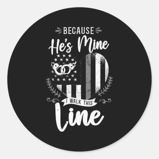 Correctional Officer Vriend Hij Amerikaanse vlag Ronde Sticker (Voorkant)