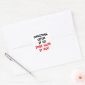Correctional Officer Zombie Slayer Vierkante Sticker (Envelop)