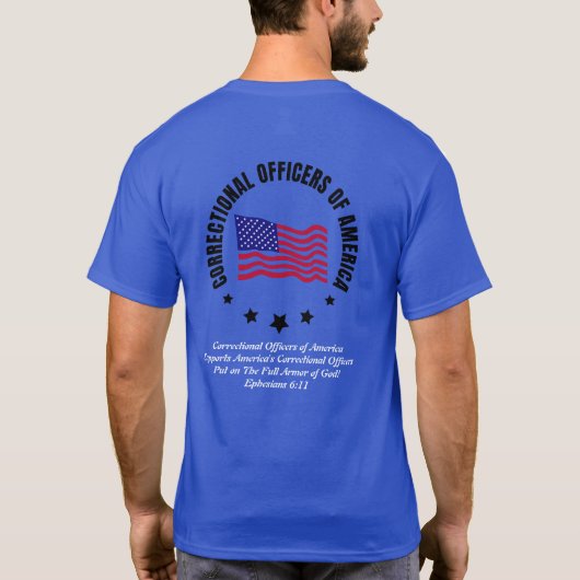 Correctional Officers of America Donker T-shirt (Achterkant)