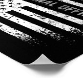 Correctionaris Amerikaanse vlag Thin Silver Poster (Hoek)