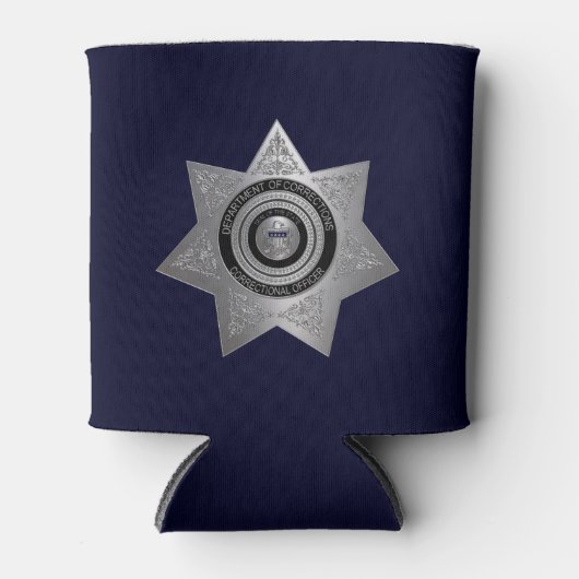 Correctionaris Badge, Silver Blue-Koelbox Blikjeskoeler (Voorkant)