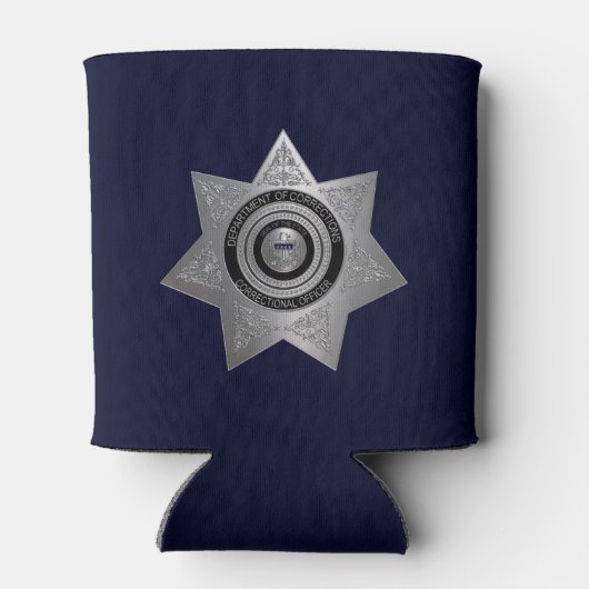 Correctionaris Badge, Silver Blue-Koelbox Blikjeskoeler (Achterkant)