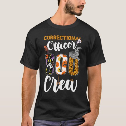 Correctionaris Boo Crew Ghost Funny Halowee T-shirt (Voorkant)