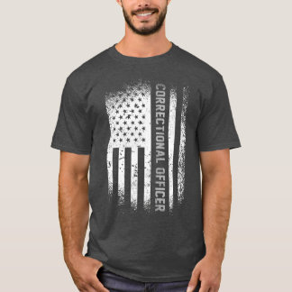 Correctionaris met Amerikaanse vlag T-shirt
