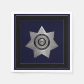 Correctionaris Silver Badge Sq-Paper Napkins Servet (Voorkant)