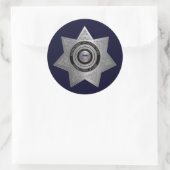 Correctionaris Silver Badge-stickers Ronde Sticker (Tas)