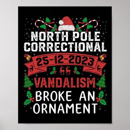Correctioneel vandalisme op de Noordpool brak een Poster (Voorkant)