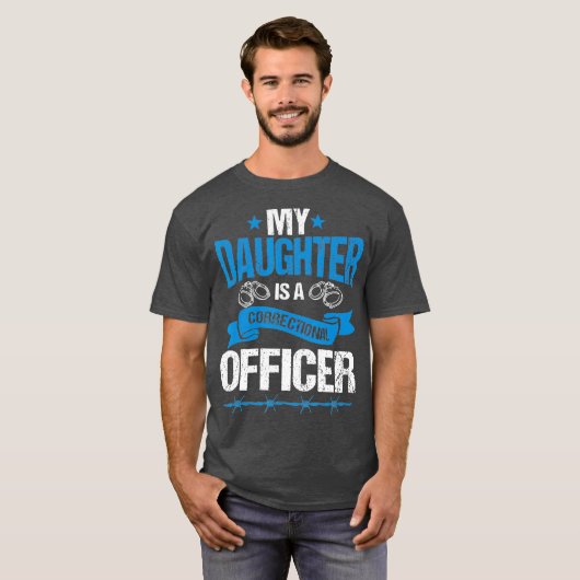 correctionele agent politie dochter gevangenis t-shirt (Voorkant volledig)