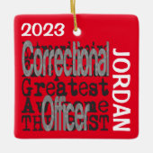 correctionele ambtenaar buitengewoon DOUANE Keramisch Ornament (Voorkant)